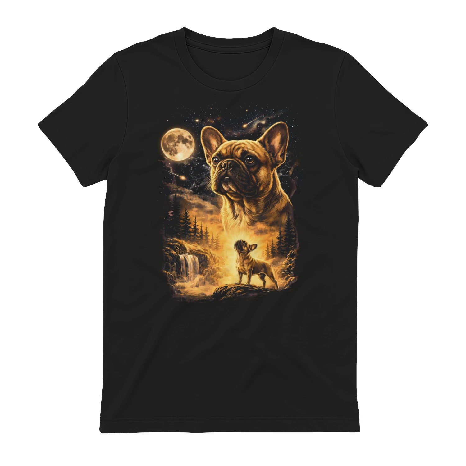 French Bulldog Howling To The Moon T-shirt