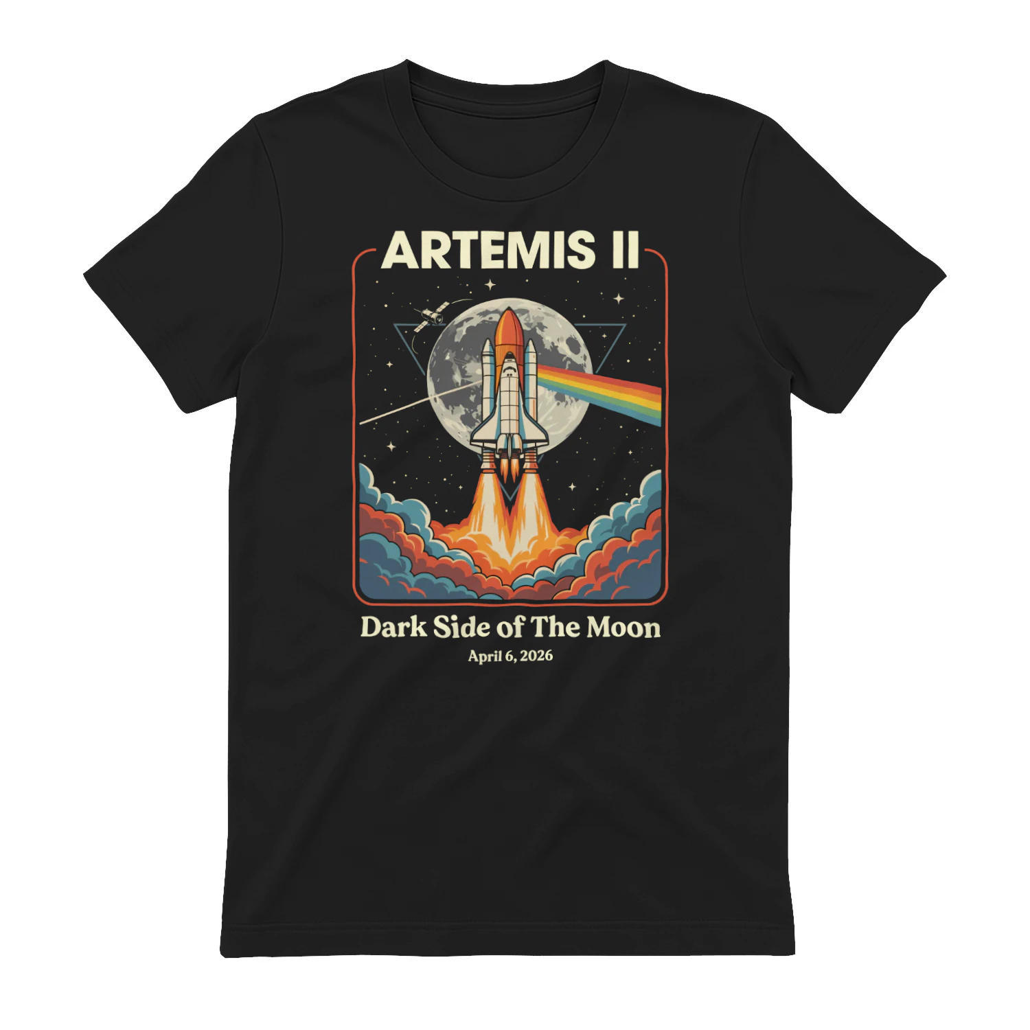 Artemis II Dark Side of the Moon Space Mission 2026 T-shirt