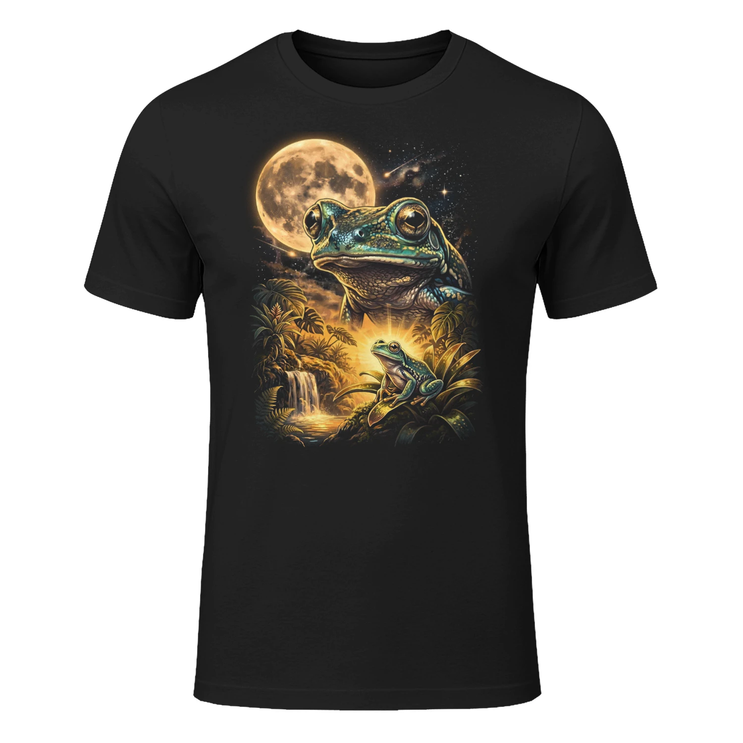 Frog And The Full Moon Vintage Graphic T-shirt