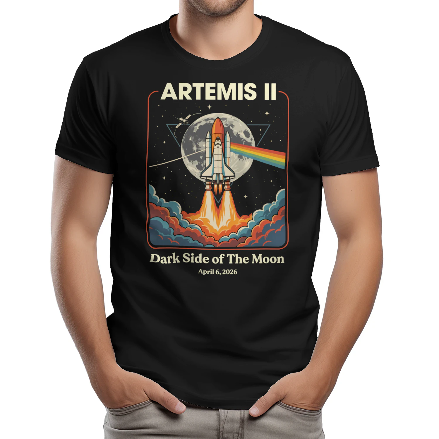 Artemis II Dark Side of the Moon Space Mission 2026 T-shirt