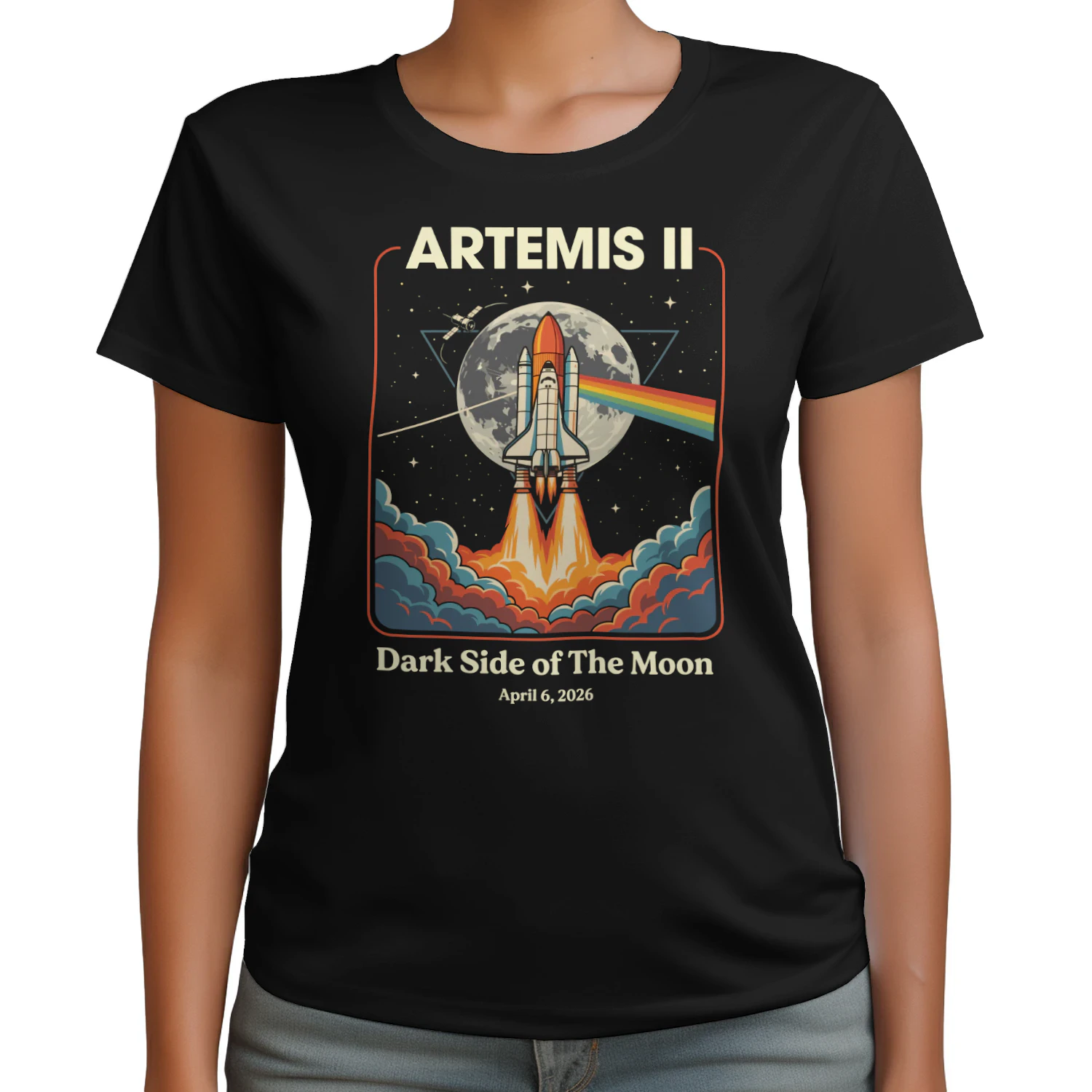 Artemis II Dark Side of the Moon Space Mission 2026 T-shirt