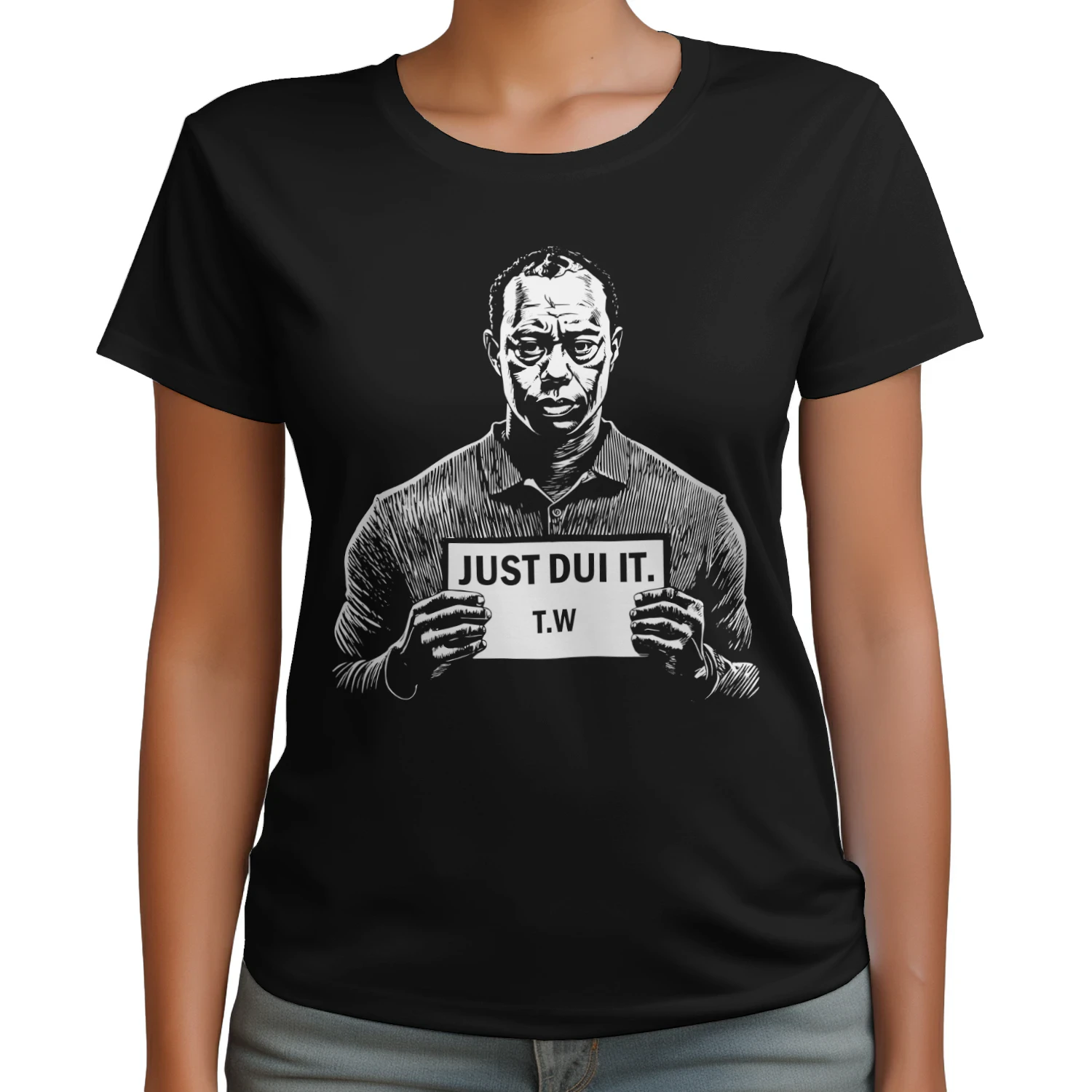 Just DUI It Funny Tiger Woods Mugshot Meme T-shirt