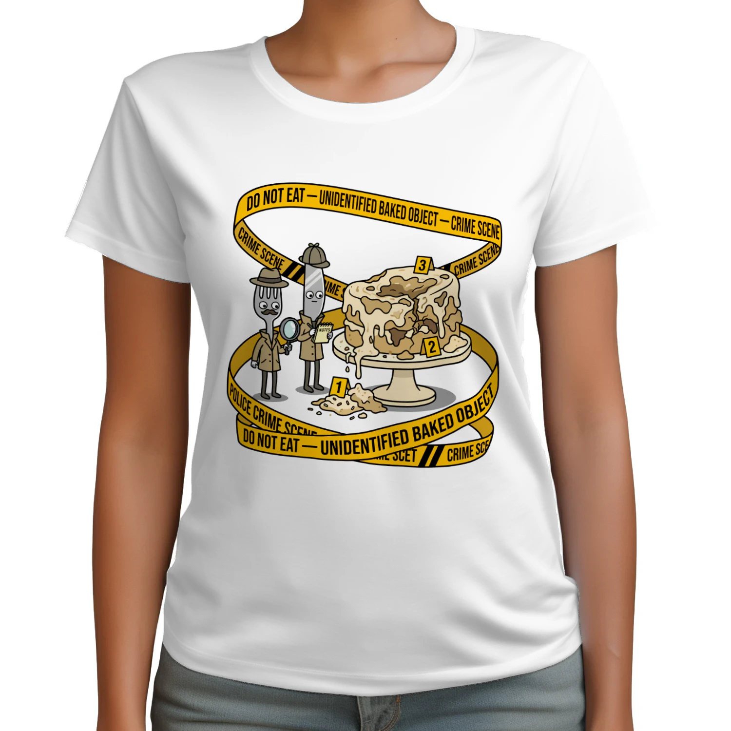 Funny Baking Fail Crime Scene T-shirt