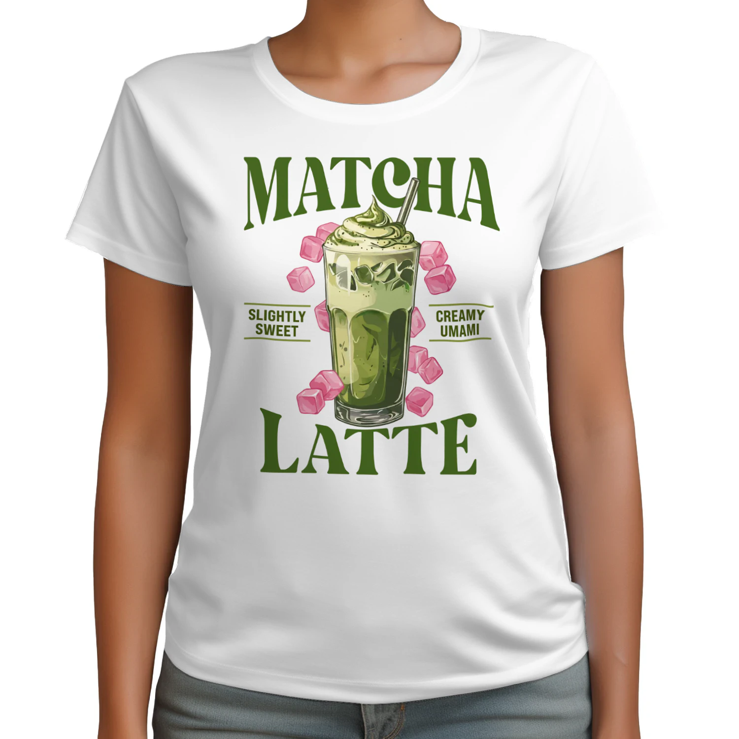 Matcha Latte Women Girls Aesthetic Graphic T-shirt