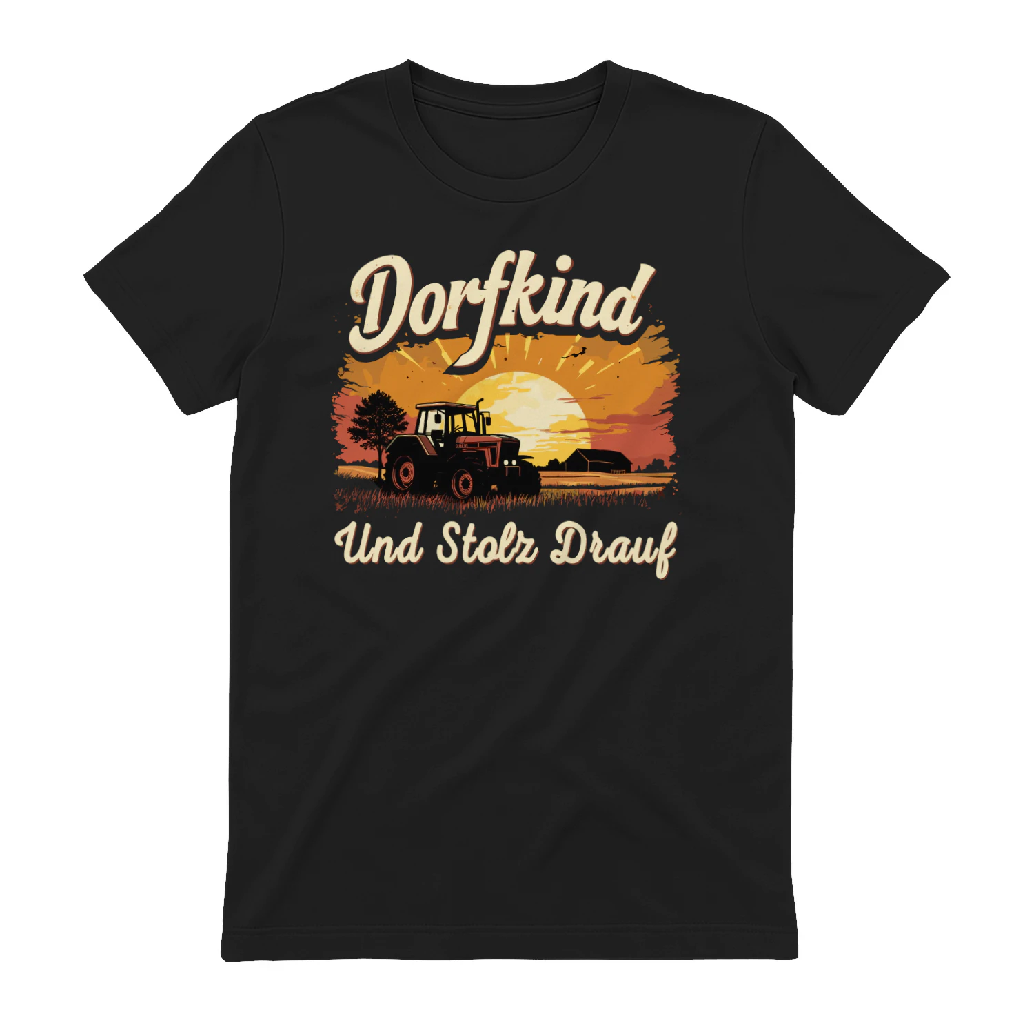 Dorfkind und stolz drauf Retro Traktor T-Shirt Landleben Geschenkidee für Männer