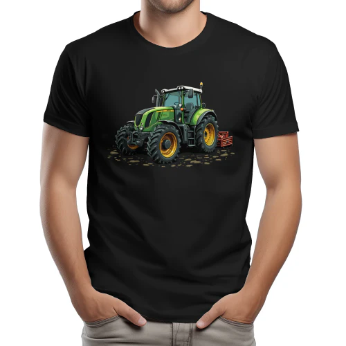 Dorfkind Grüner Traktor Motiv