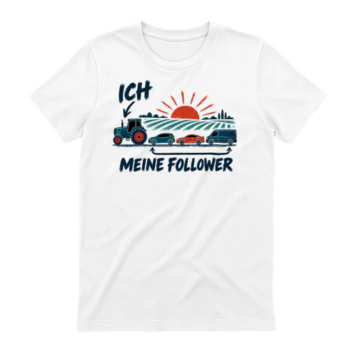 Ich und meine Follower Traktor T-Shirt Sonnenuntergang