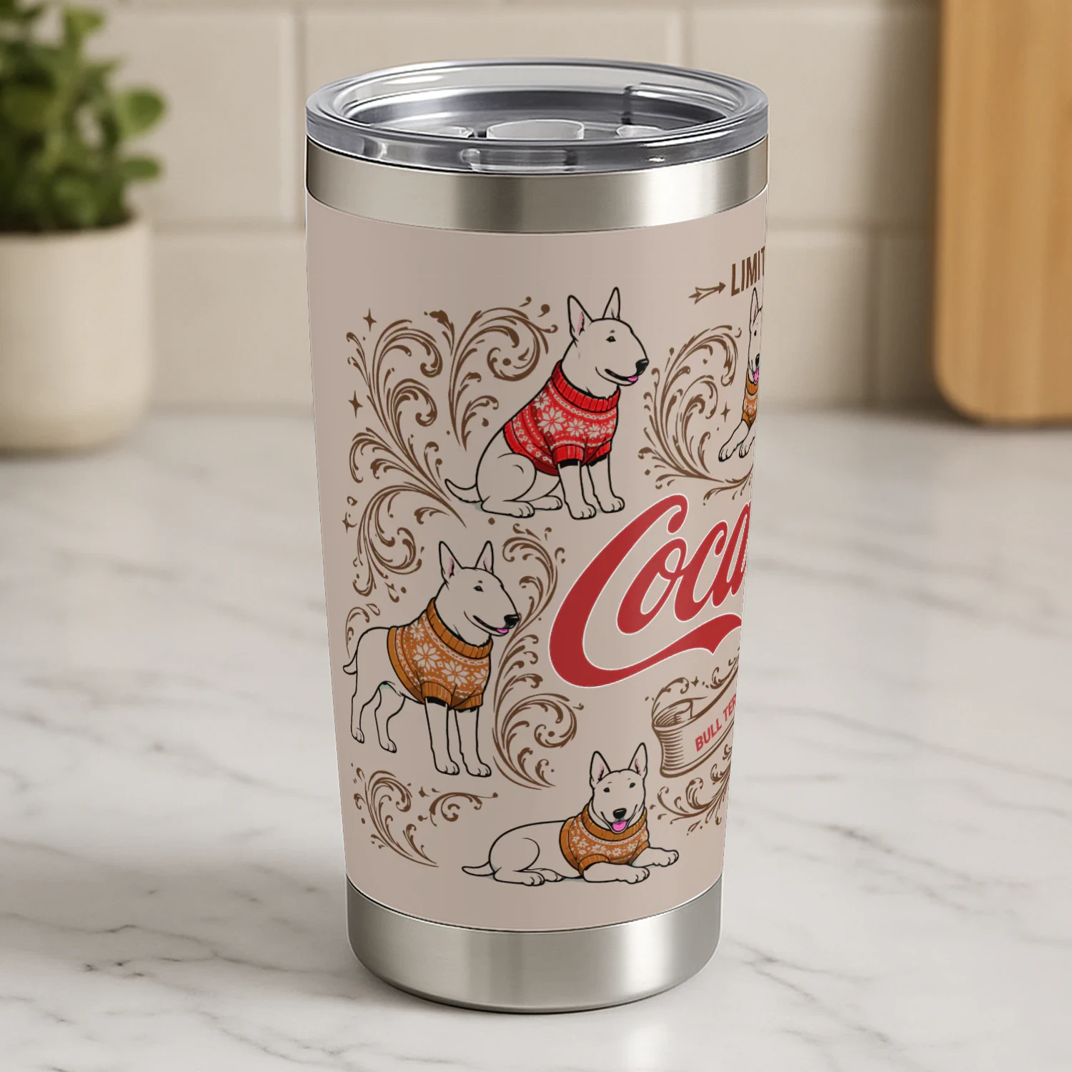Bull Terrier Dog Tumbler