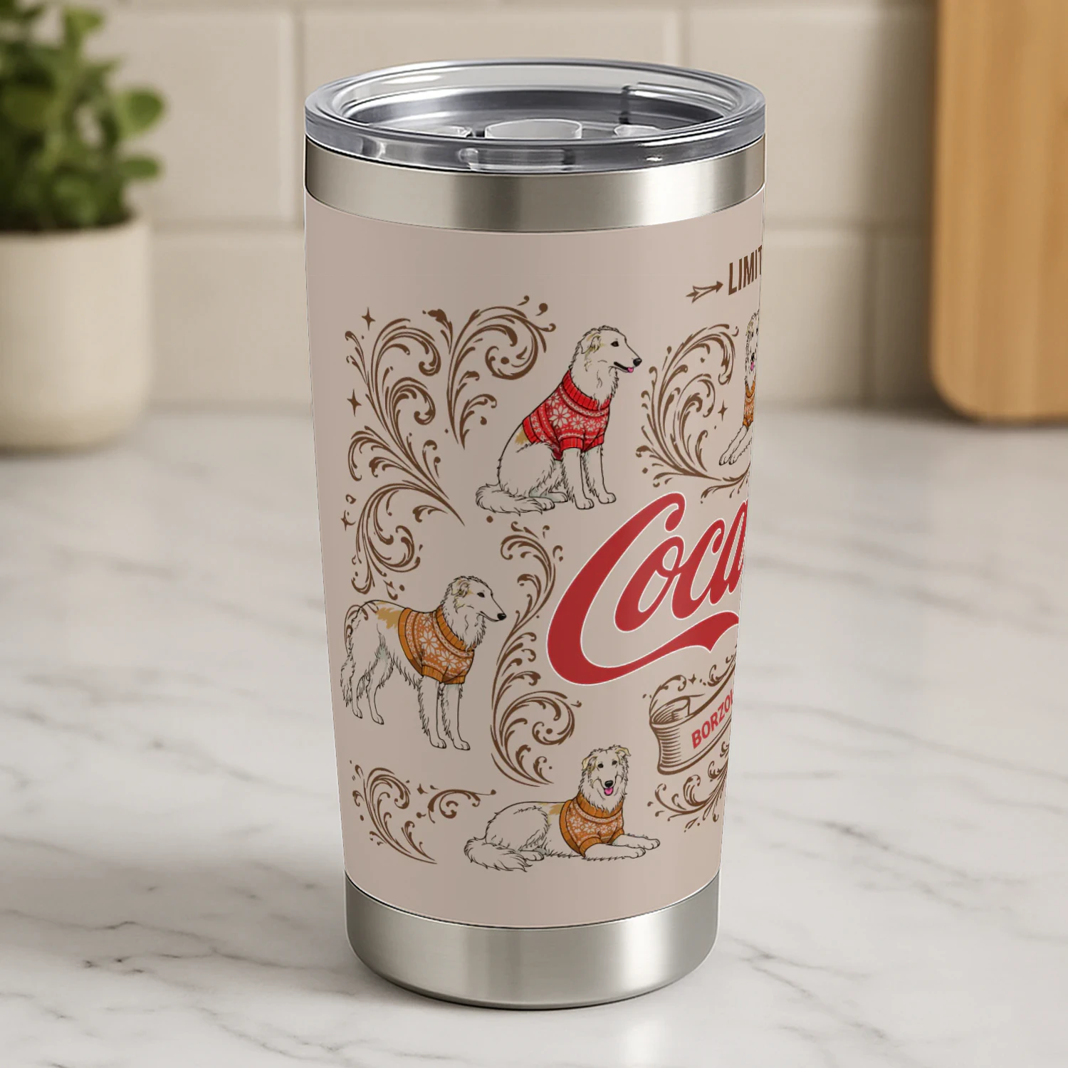 Borzoi Dog Tumbler