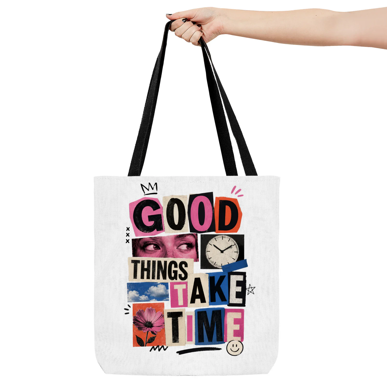 "Good Things Take Time" Canvas Tote Bag