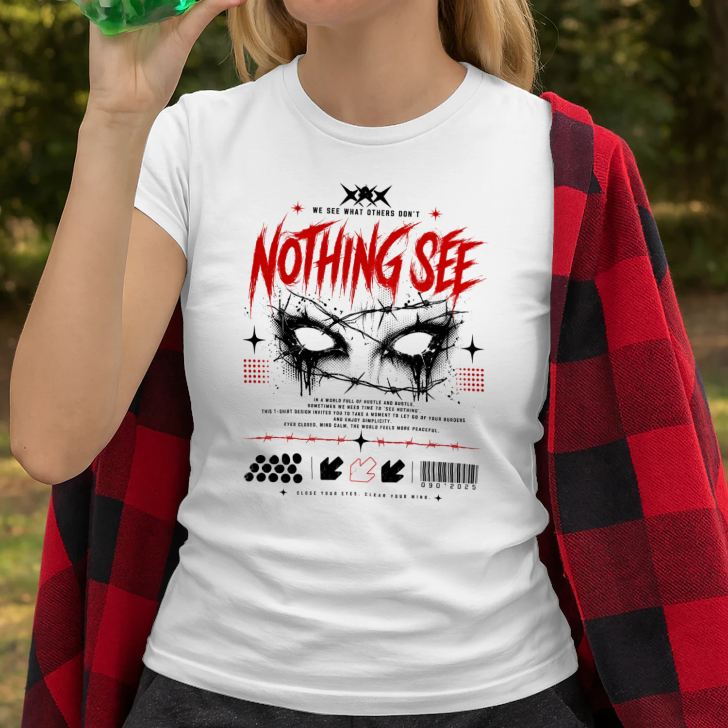 "Nothing See" Cyberpunk Grunge Graphic Art