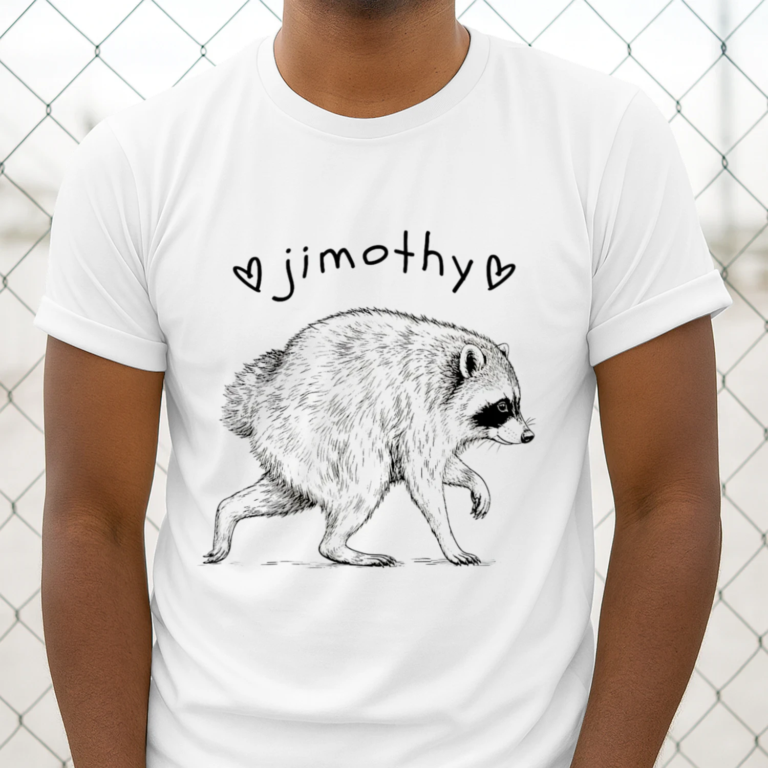 Jimothy the Raccoon Classic Unisex T-shirt | Cute Viral Trash Panda Meme Graphic Tee for Men & Women 🦝 Get Yours Today!
