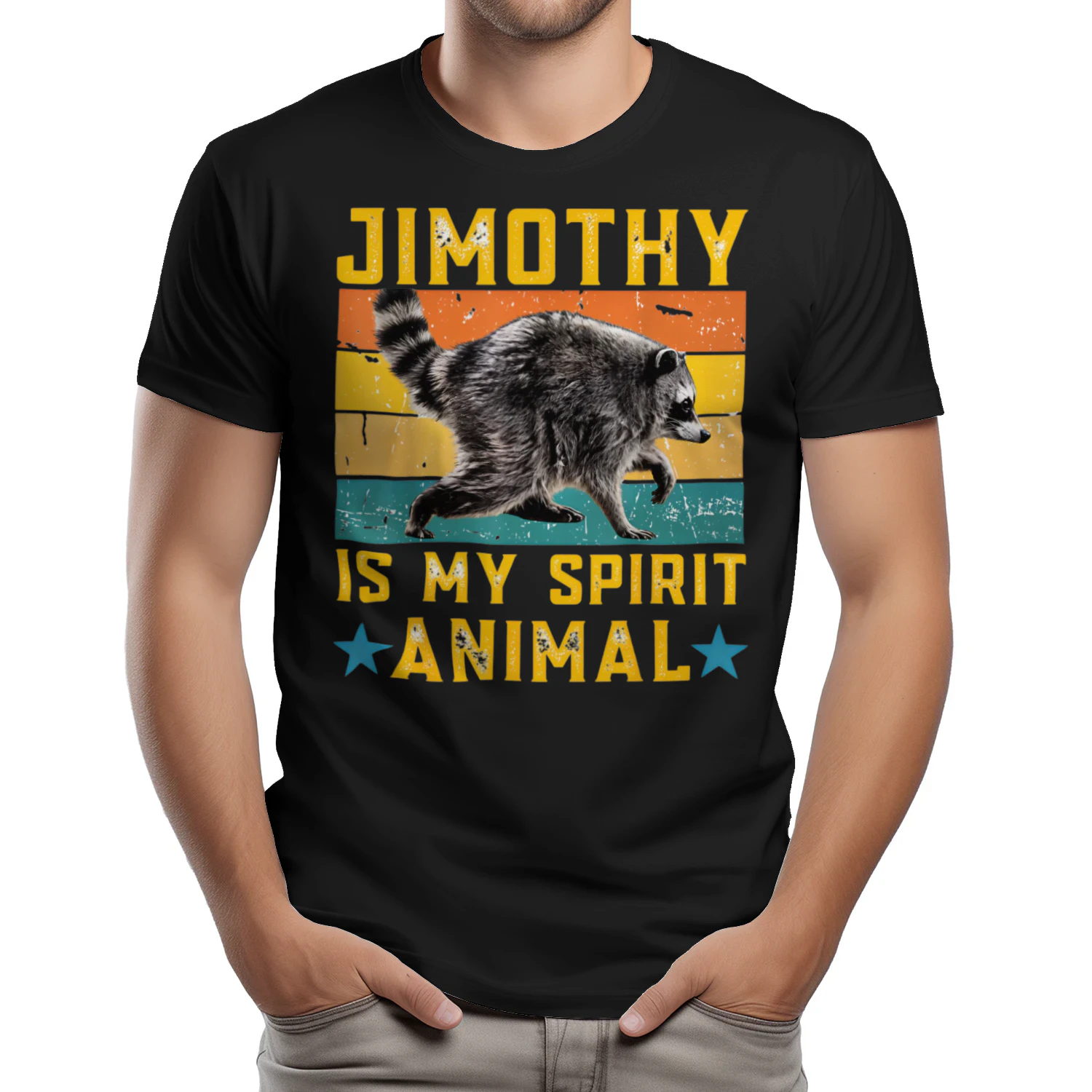 Design sans titreJimothy Raccoon Is My Spirit Animal Classic Unisex T-shirt  | Funny Raccoon Meme Graphic Tee for Men & Women | Cute Trash Panda Gift 🦝 Get Yours!