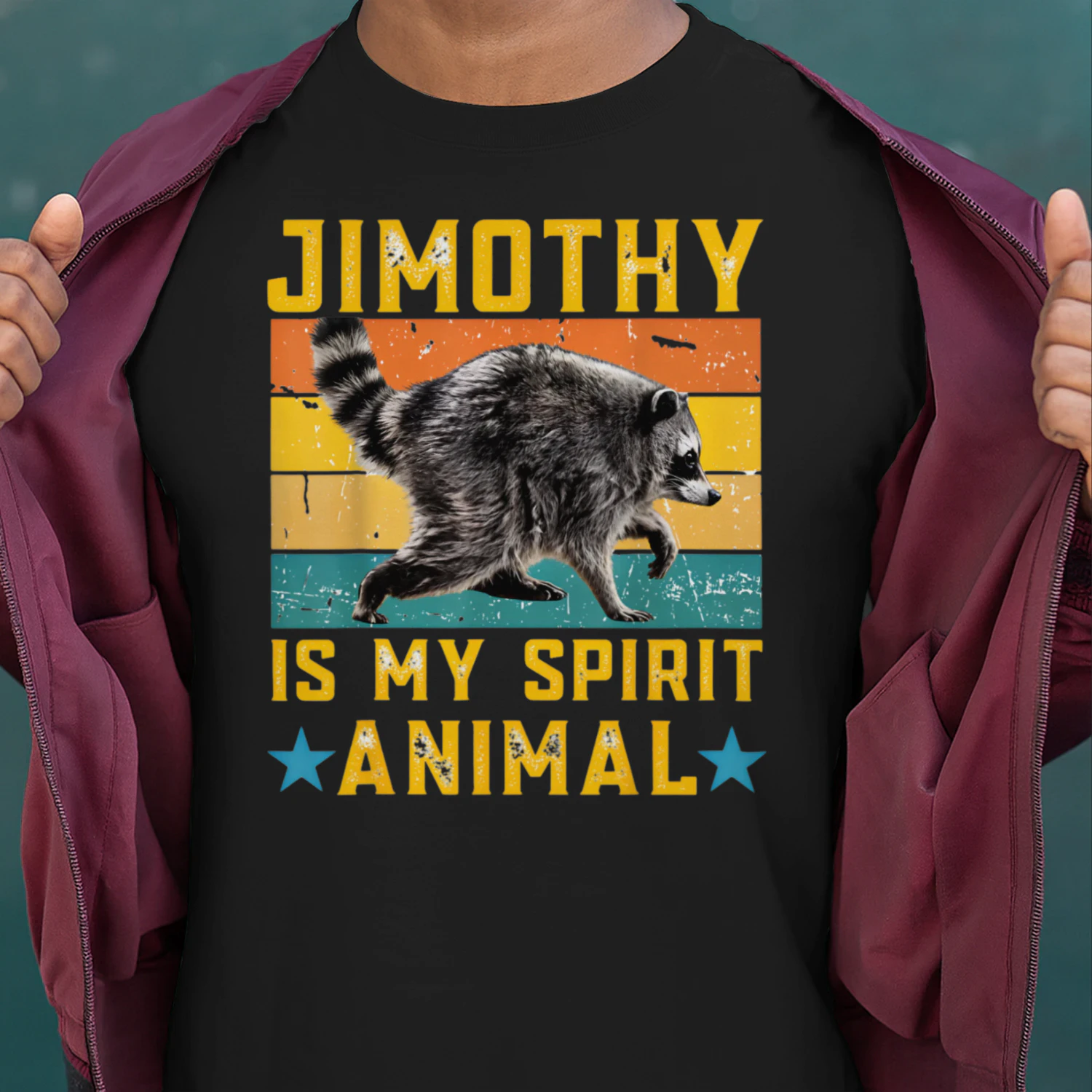 Design sans titreJimothy Raccoon Is My Spirit Animal Classic Unisex T-shirt  | Funny Raccoon Meme Graphic Tee for Men & Women | Cute Trash Panda Gift 🦝 Get Yours!