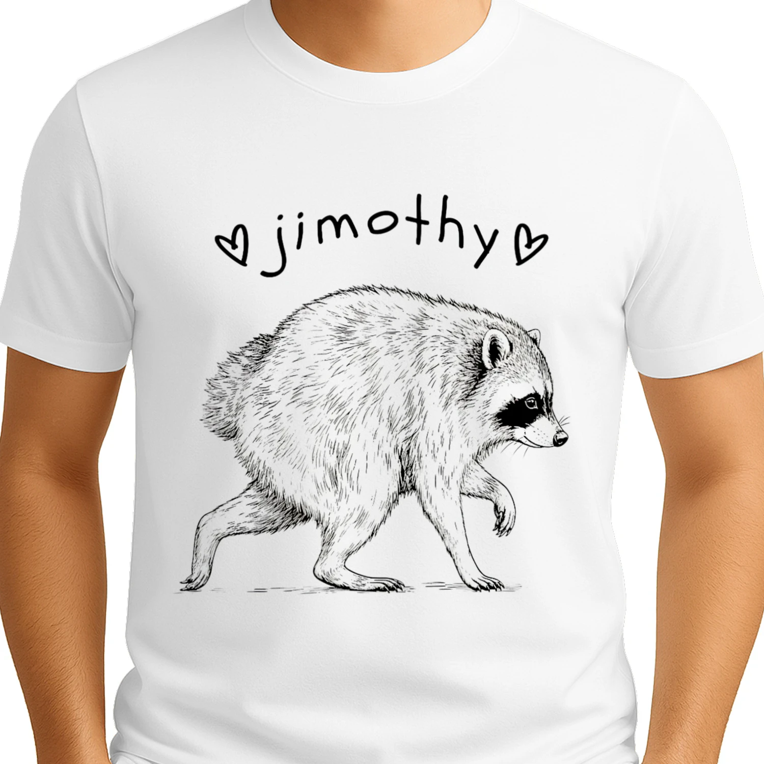 Jimothy the Raccoon Classic Unisex T-shirt | Cute Viral Trash Panda Meme Graphic Tee for Men & Women 🦝 Get Yours Today!