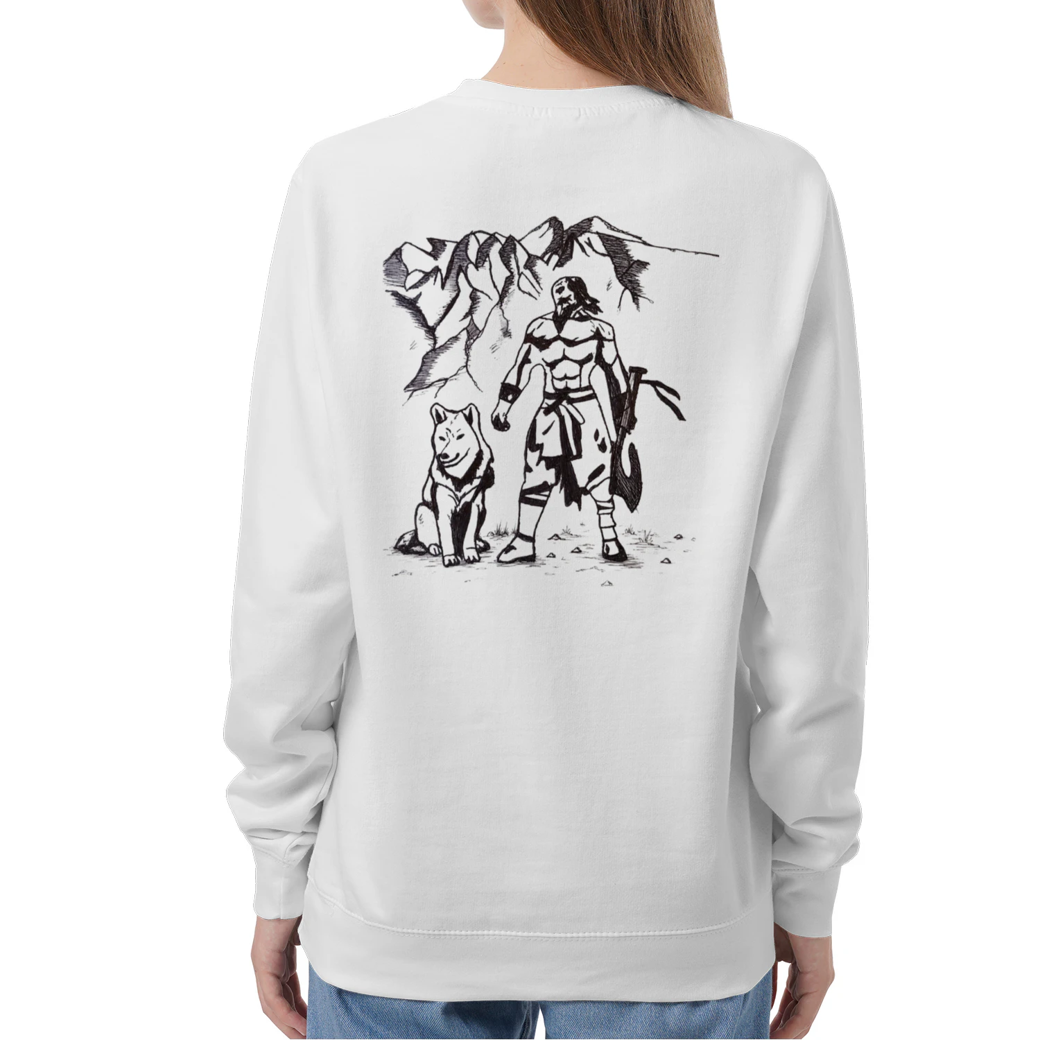 The unisex "Switcher" is a tribute to strength and loyalty, bringing together a powerful mountain Viking warrior and his faithful companion, a mountain wolf.