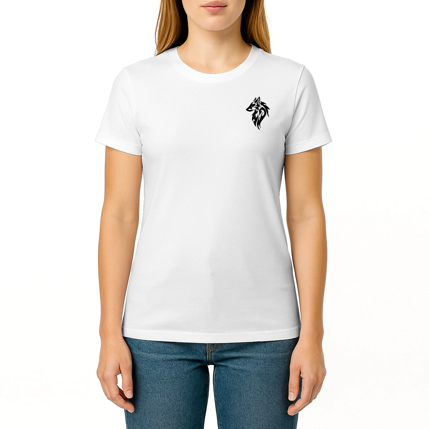 The knight and wolf shirt symbolizes human and wild power.Unisex