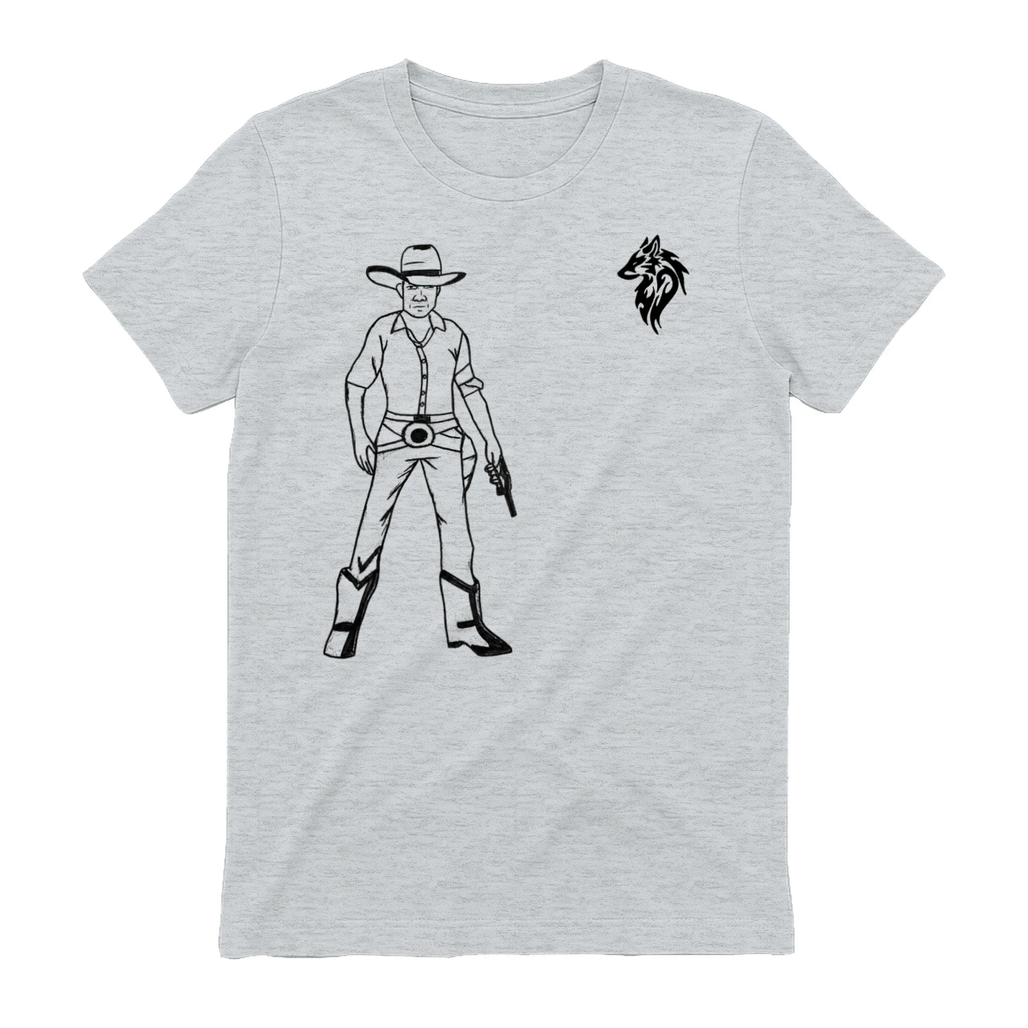 Hand-drawn cowboy.unisex