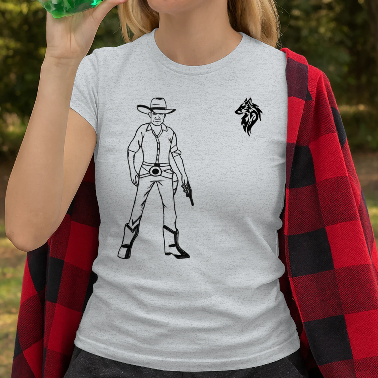 Hand-drawn cowboy.unisex