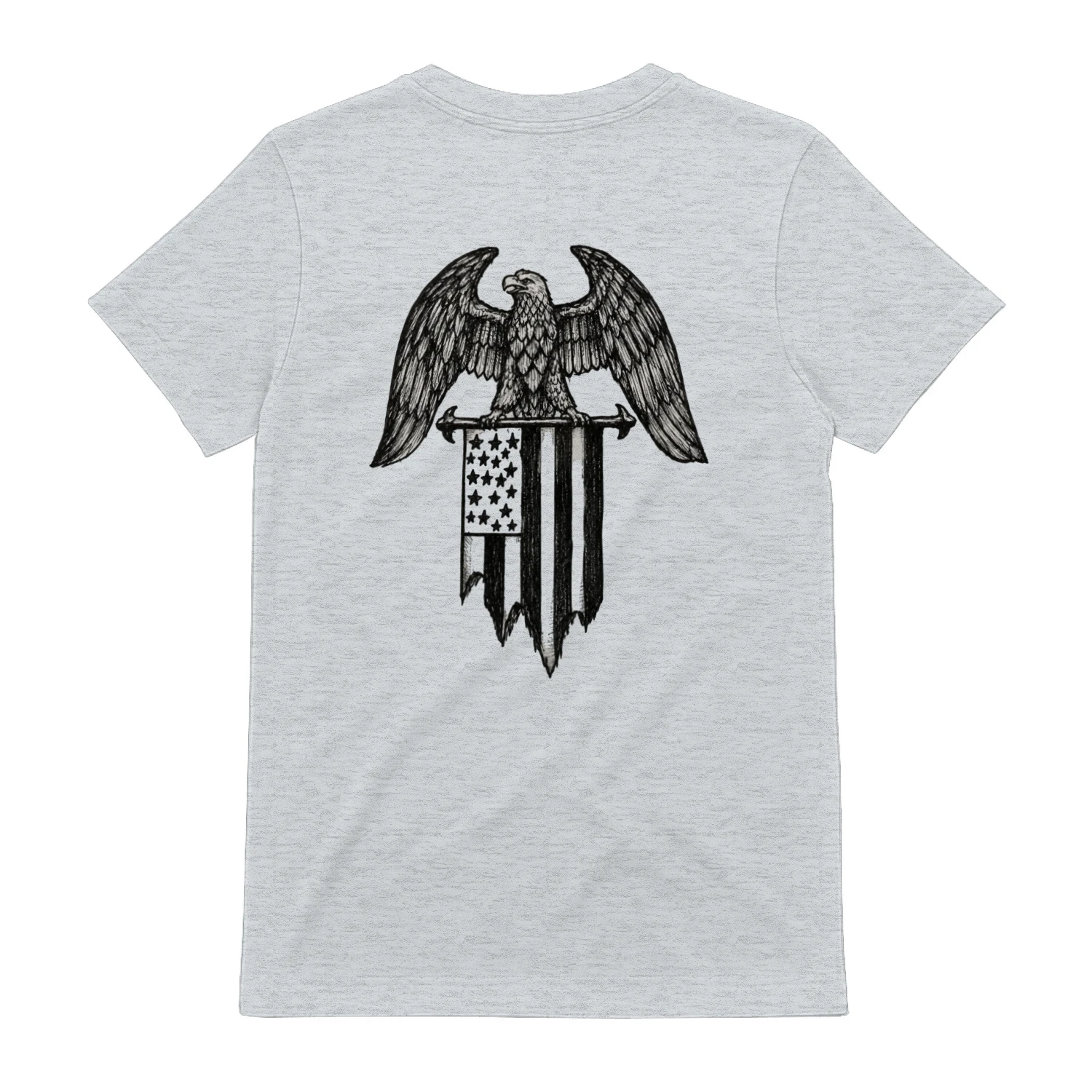 The American flag flutters alongside the eagle—America's symbol—embodying American power.Unisex