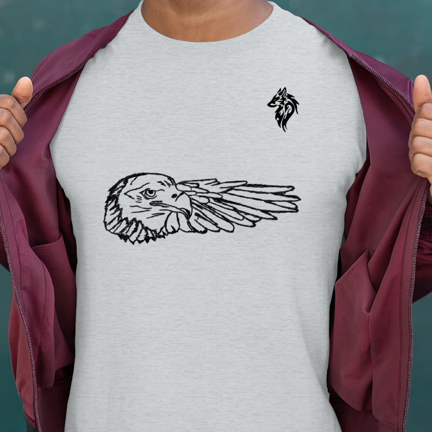 A hand-drawn eagle sketch that captures strength, freedom, and the fearless spirit of the wild.Unisex