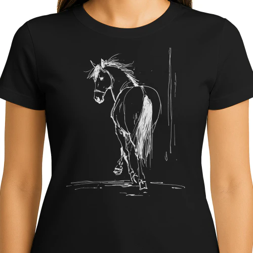 Horse looking back