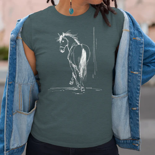 Horse looking back