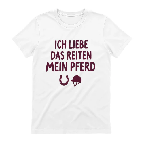 Lustiges Pärchen-T-Shirt Set: "Ich liebe das Reiten" & "Ich bin ihr Pferd"