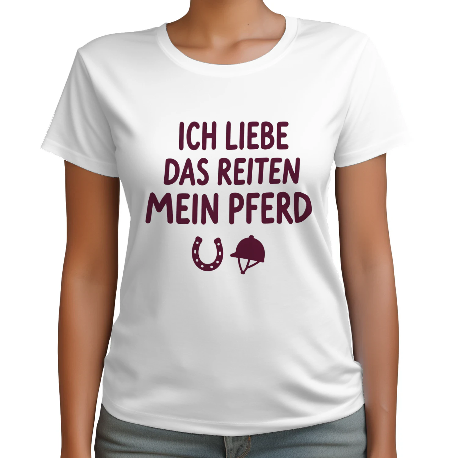 Lustiges Pärchen-T-Shirt Set: "Ich liebe das Reiten" & "Ich bin ihr Pferd"