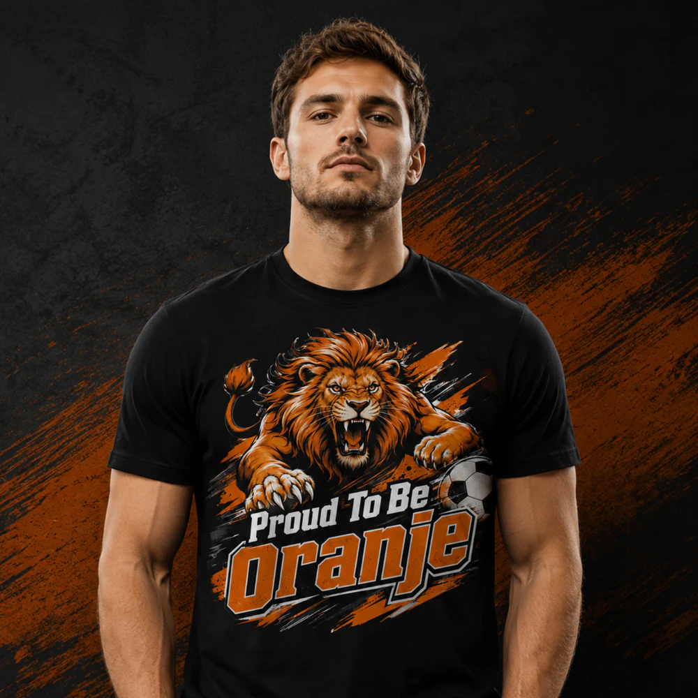 Proud To Be Oranje T-Shirt – Dutch Football Fan Lion Tee