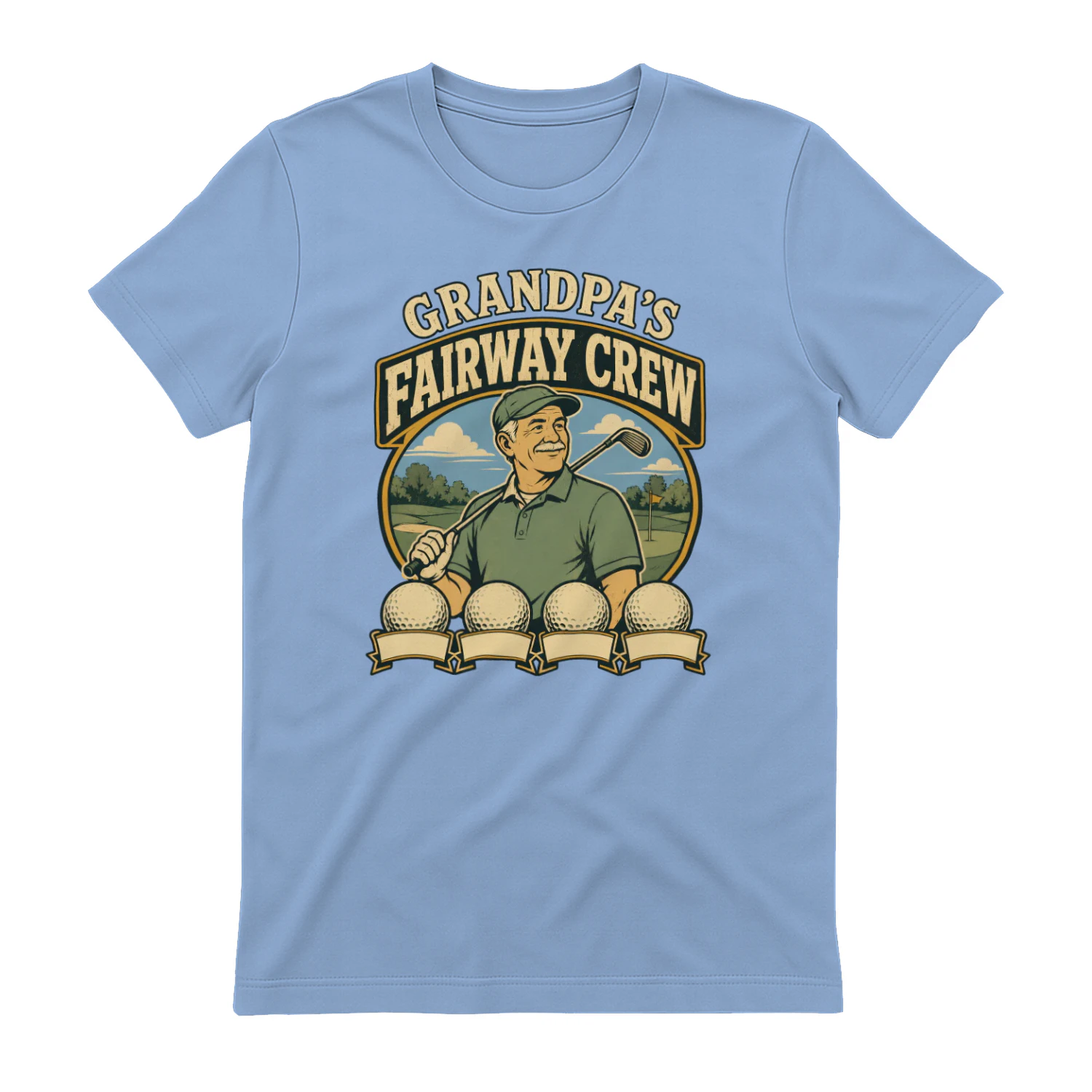 Grandpa’s Fairway Crew Personalized Golf T-Shirt
