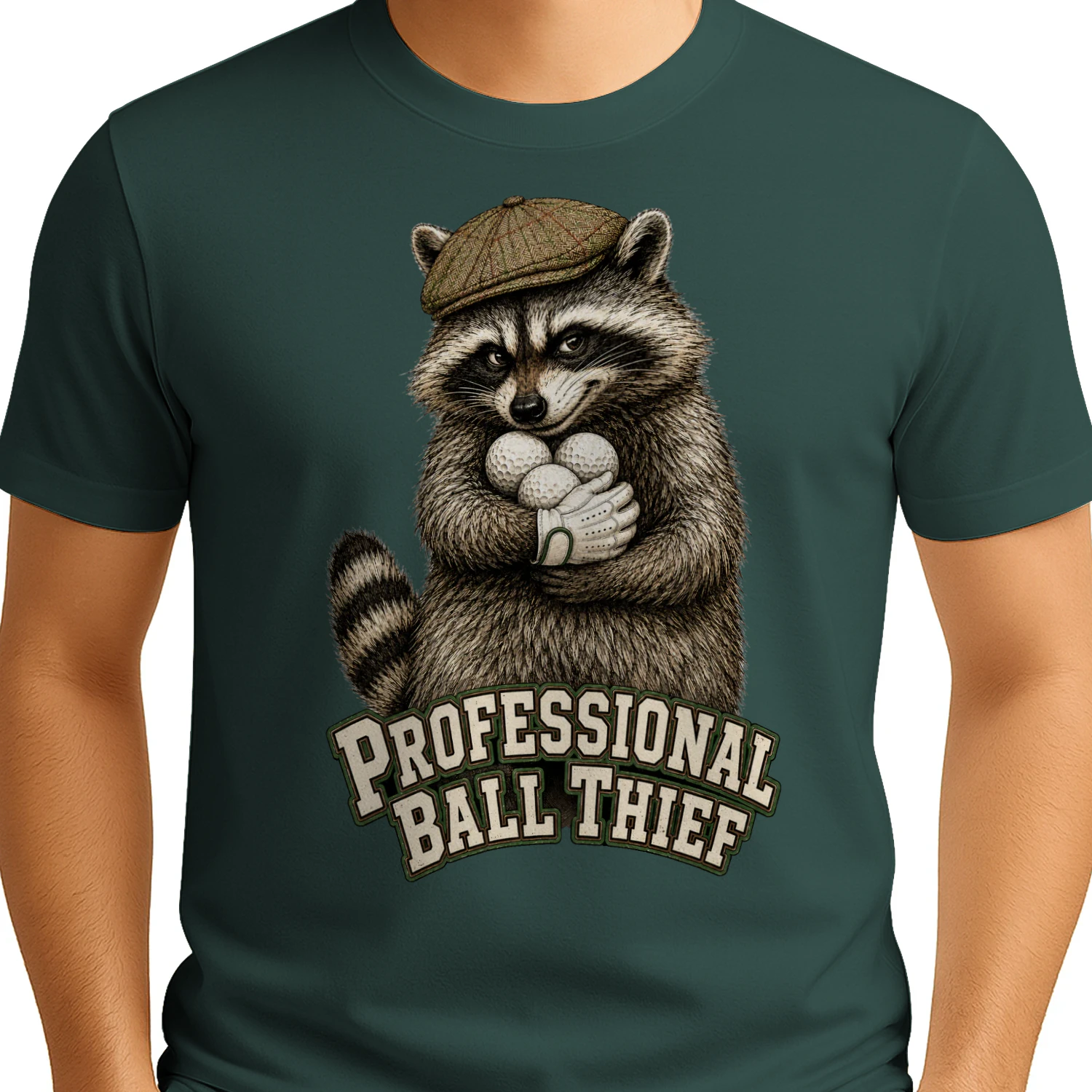 Professional Ball Thief Raccoon Golf T-Shirt
