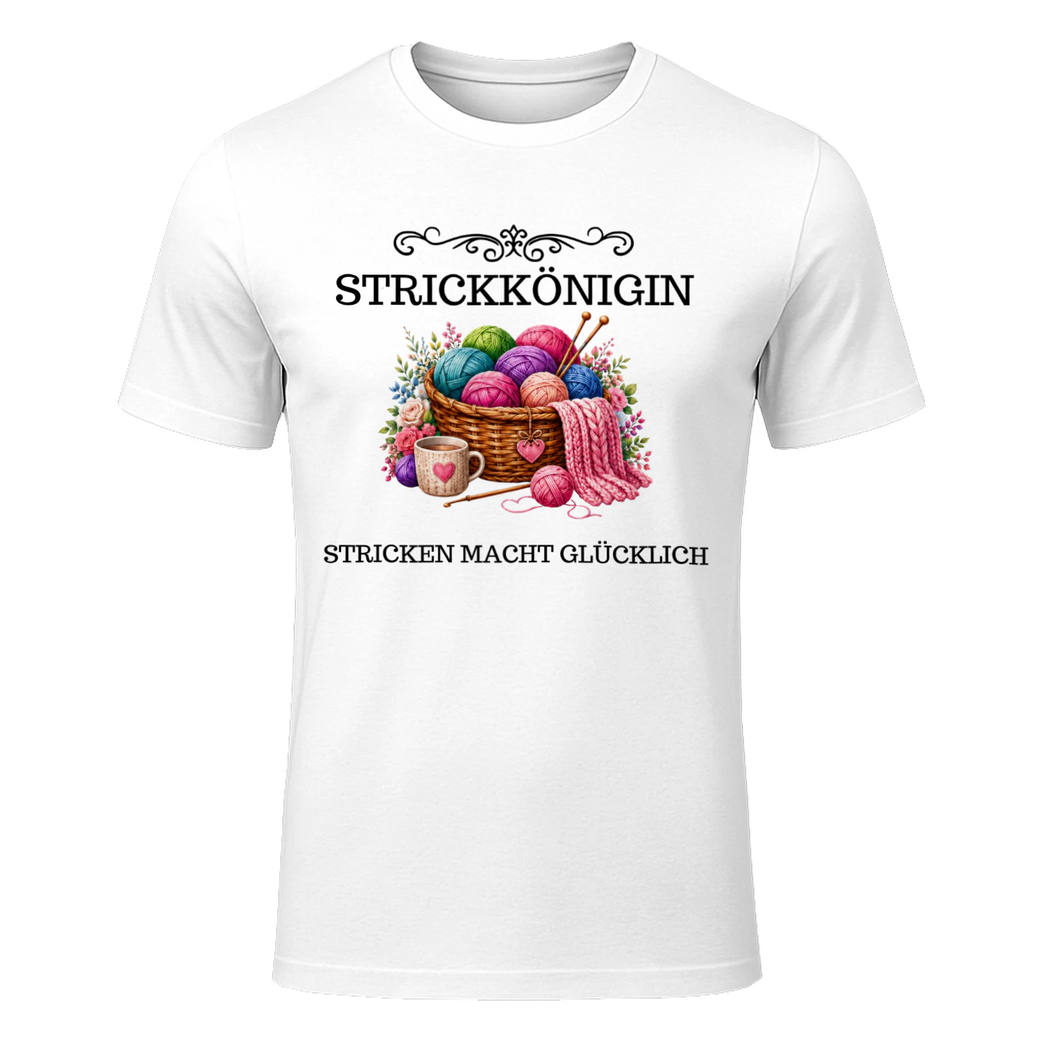 Strickkönigin - Stricken macht glücklich | Lustiges Geschenk für Oma, Mama & Rentnerin