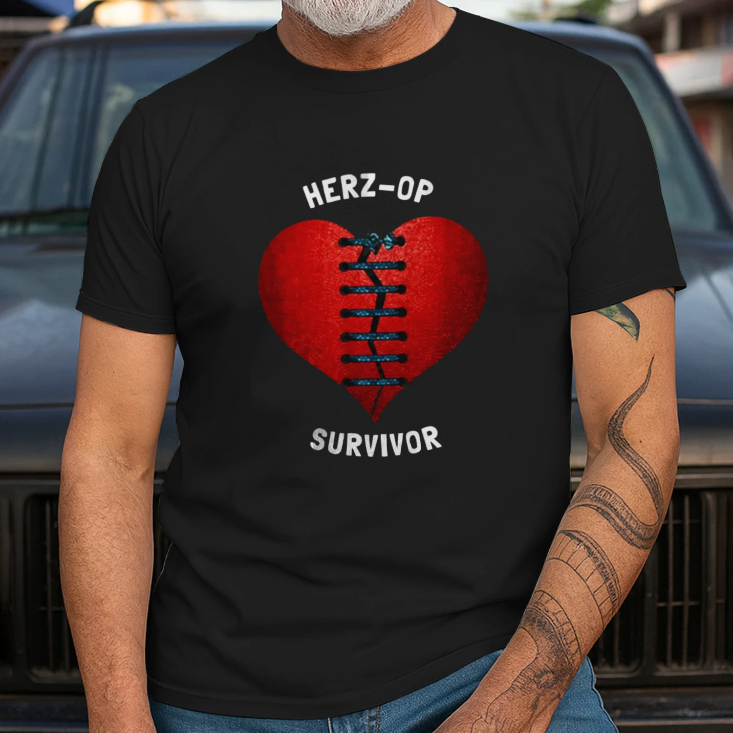 Herz-OP Survivor Shirt, Herz OP Geschenk, Herzoperation Überstanden T-Shirt für Männer Frauen