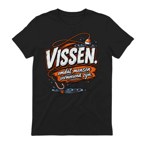 Vissen Omdat Mensen Vermoeiend Zijn T-Shirt – Grappig Vis T-Shirt voor Vissers