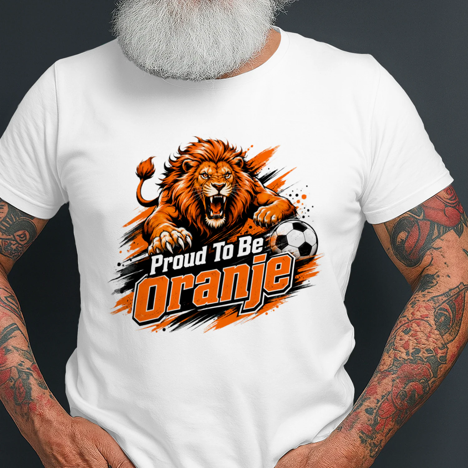 Proud To Be Oranje T-Shirt – Dutch Football Fan Lion Tee