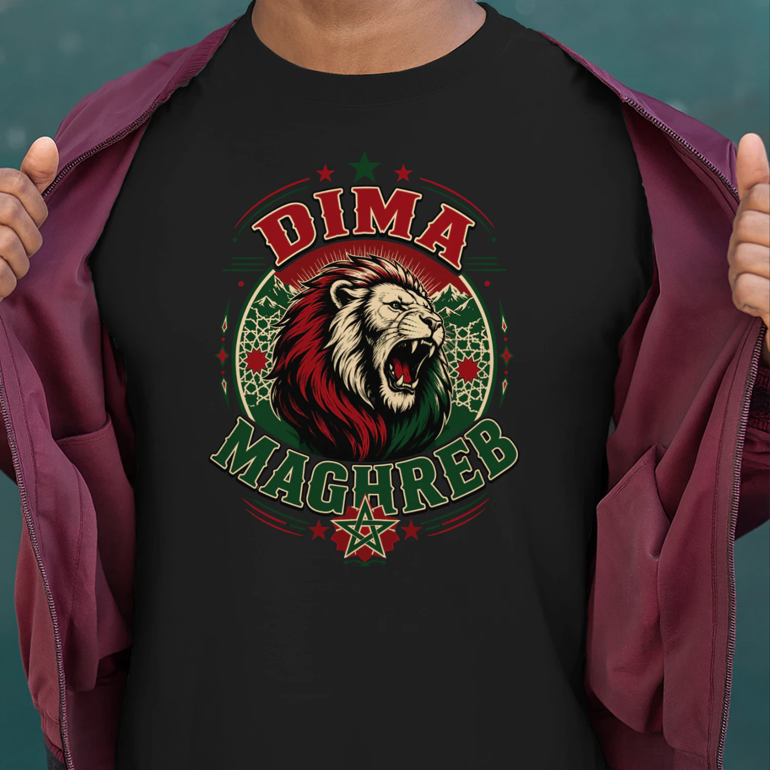 Morocco Flag Dima Maghreb
