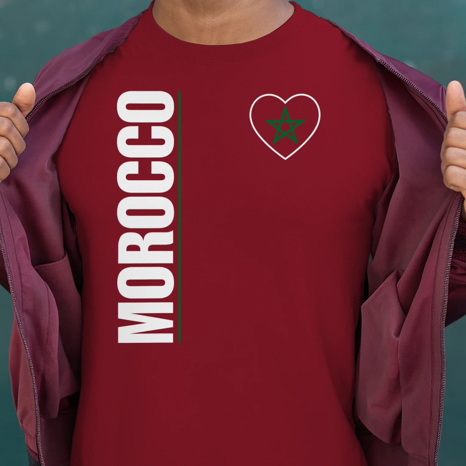 Morocco Flag Heart