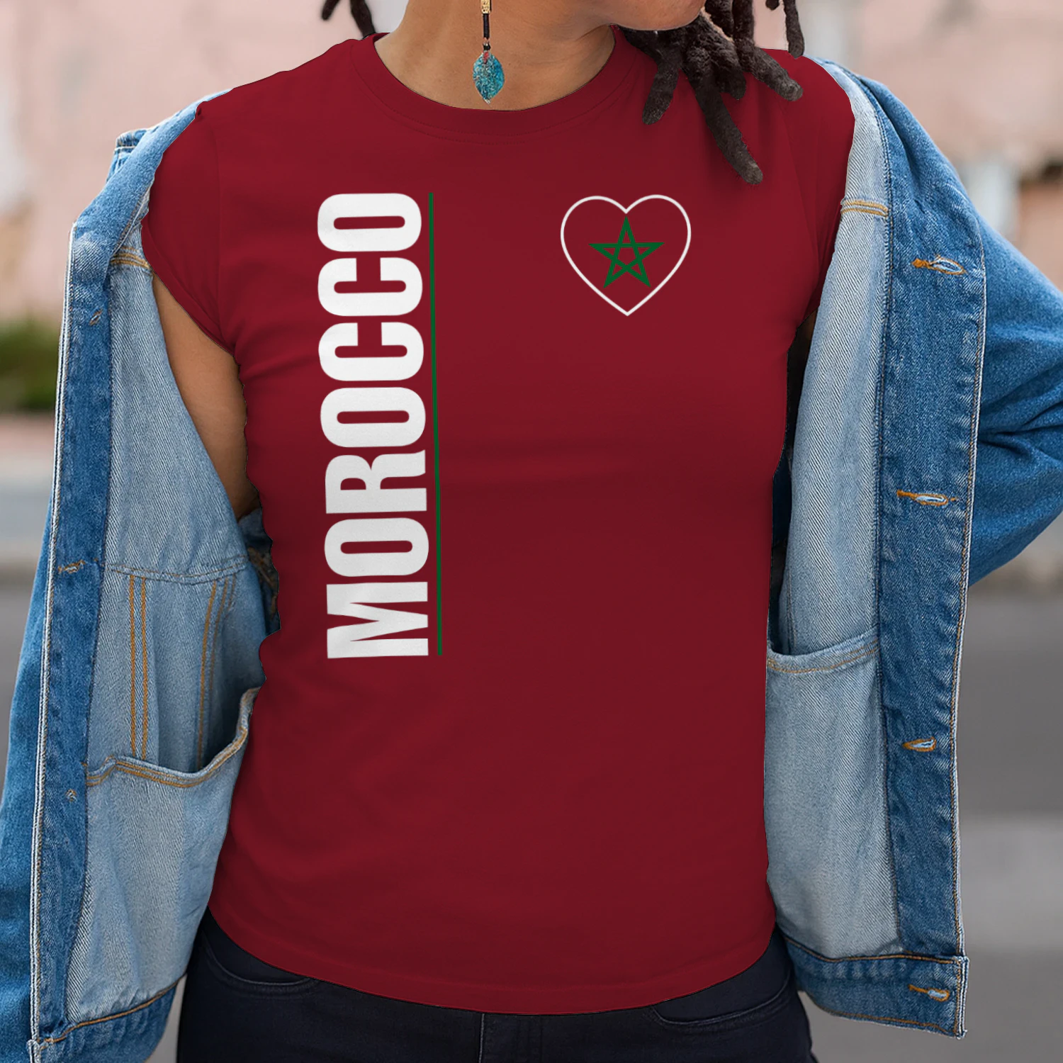 Morocco Flag Heart