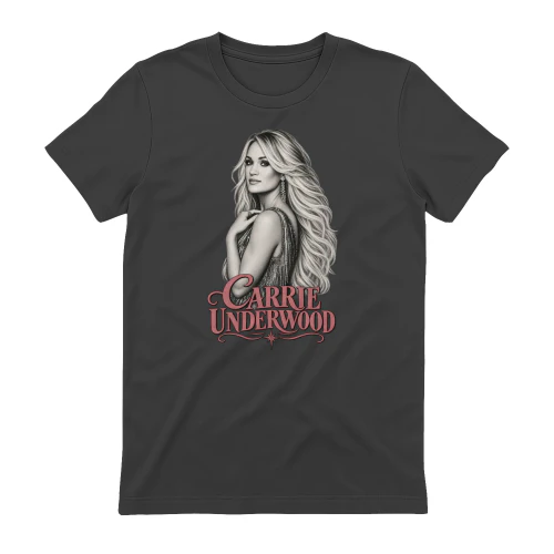 Carrie Underwood Vintage Rose Portrait T‑Shirt