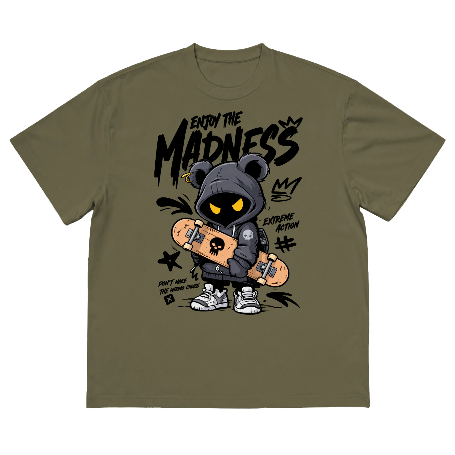 Enjoy the Madness – Edgy Streetwear Quote Graphic