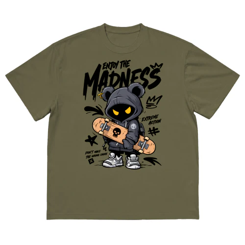Enjoy the Madness – Edgy Streetwear Quote Graphic