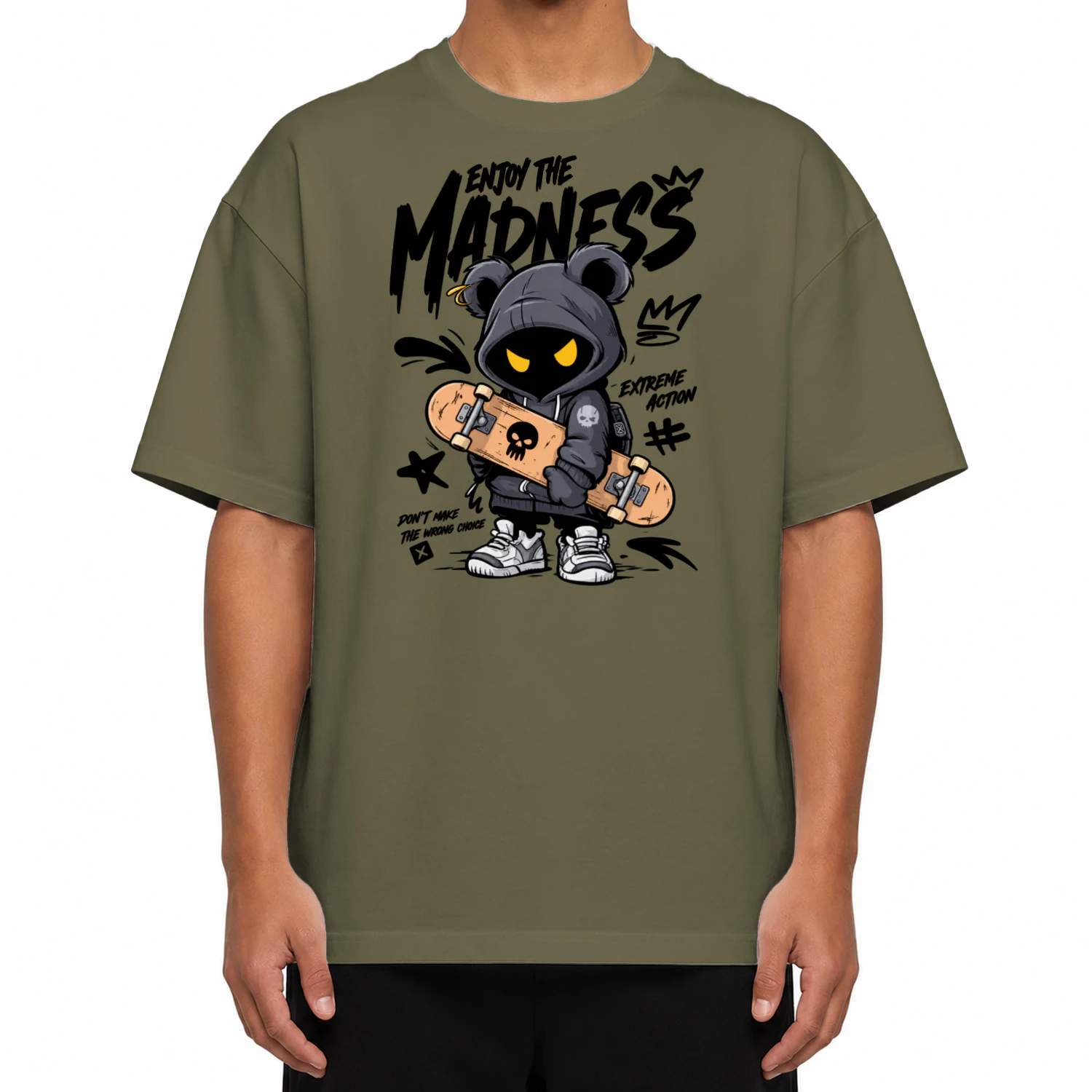 Enjoy the Madness – Edgy Streetwear Quote Graphic