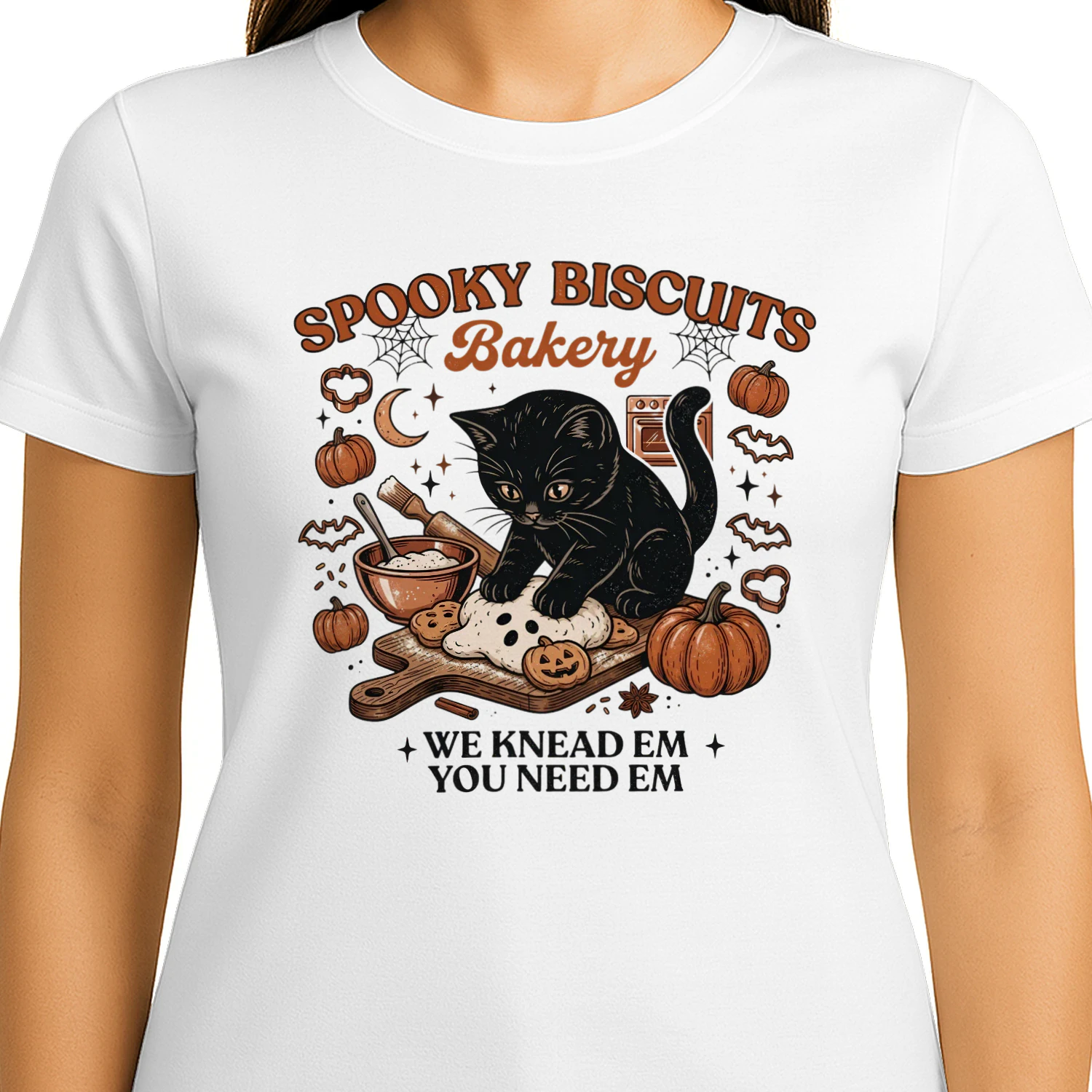 🎃 Spooky Black Cat Bakery T-shirt
