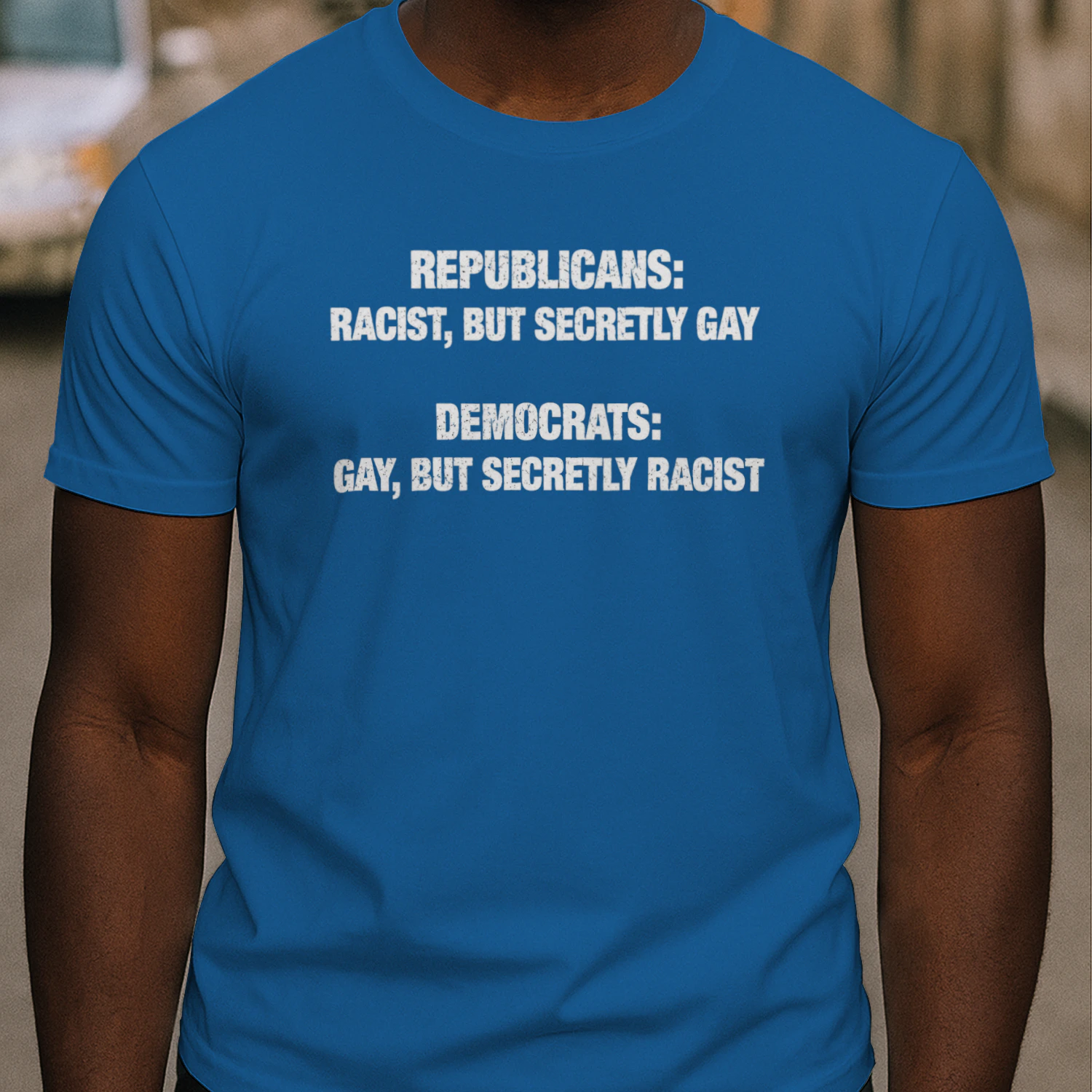 Republicans vs Democrats Funny Political Sarcasm T-Shirt Design – Vintage Distressed Typography