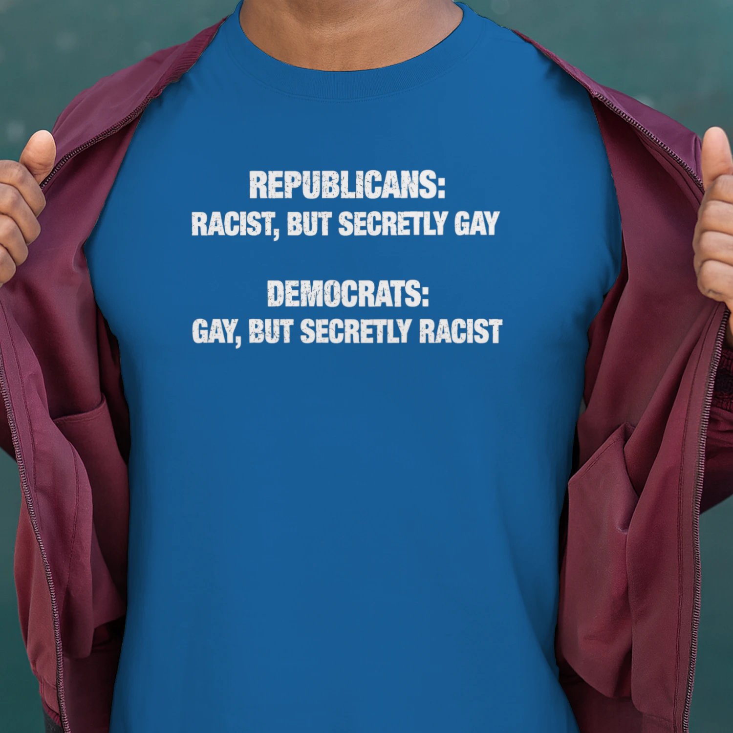 Republicans vs Democrats Funny Political Sarcasm T-Shirt Design – Vintage Distressed Typography