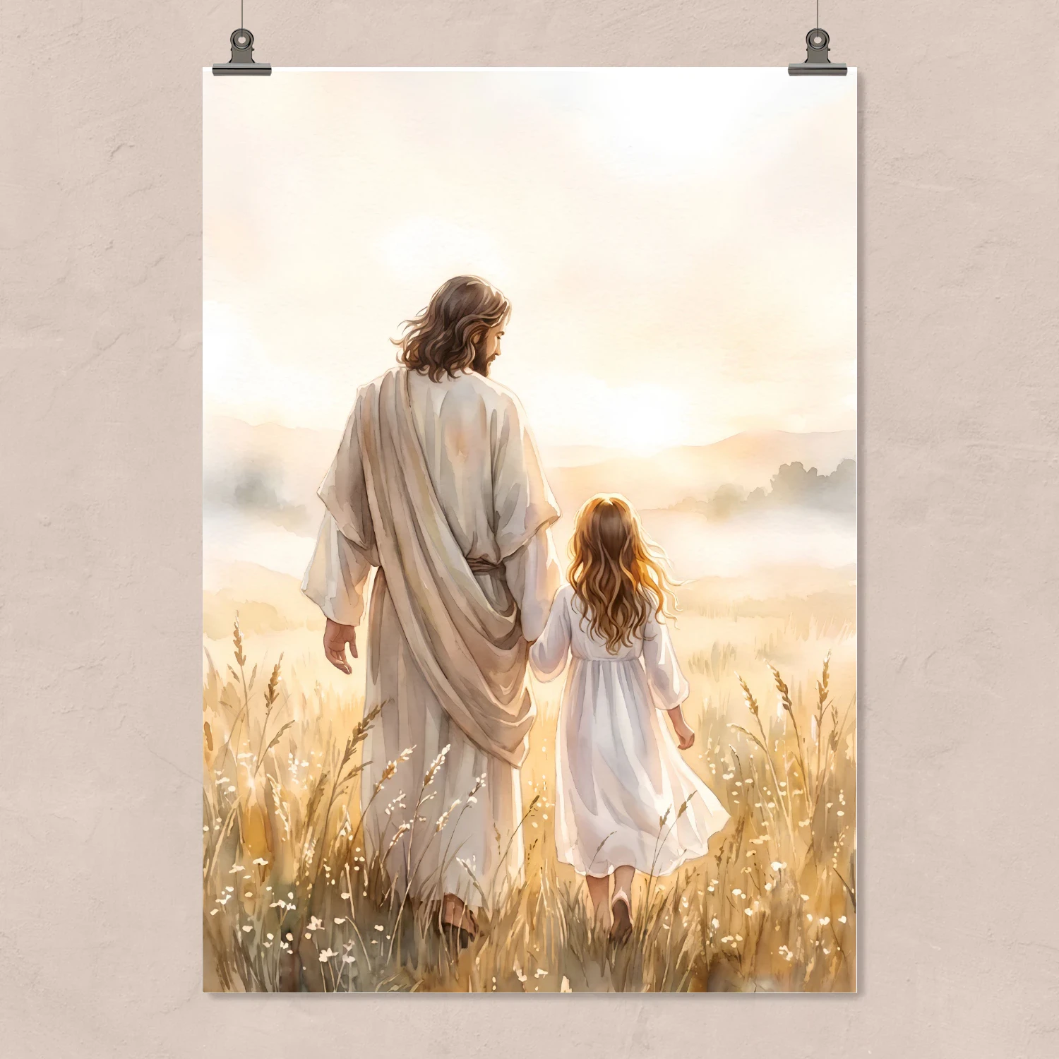 Jesus Walking With Girl