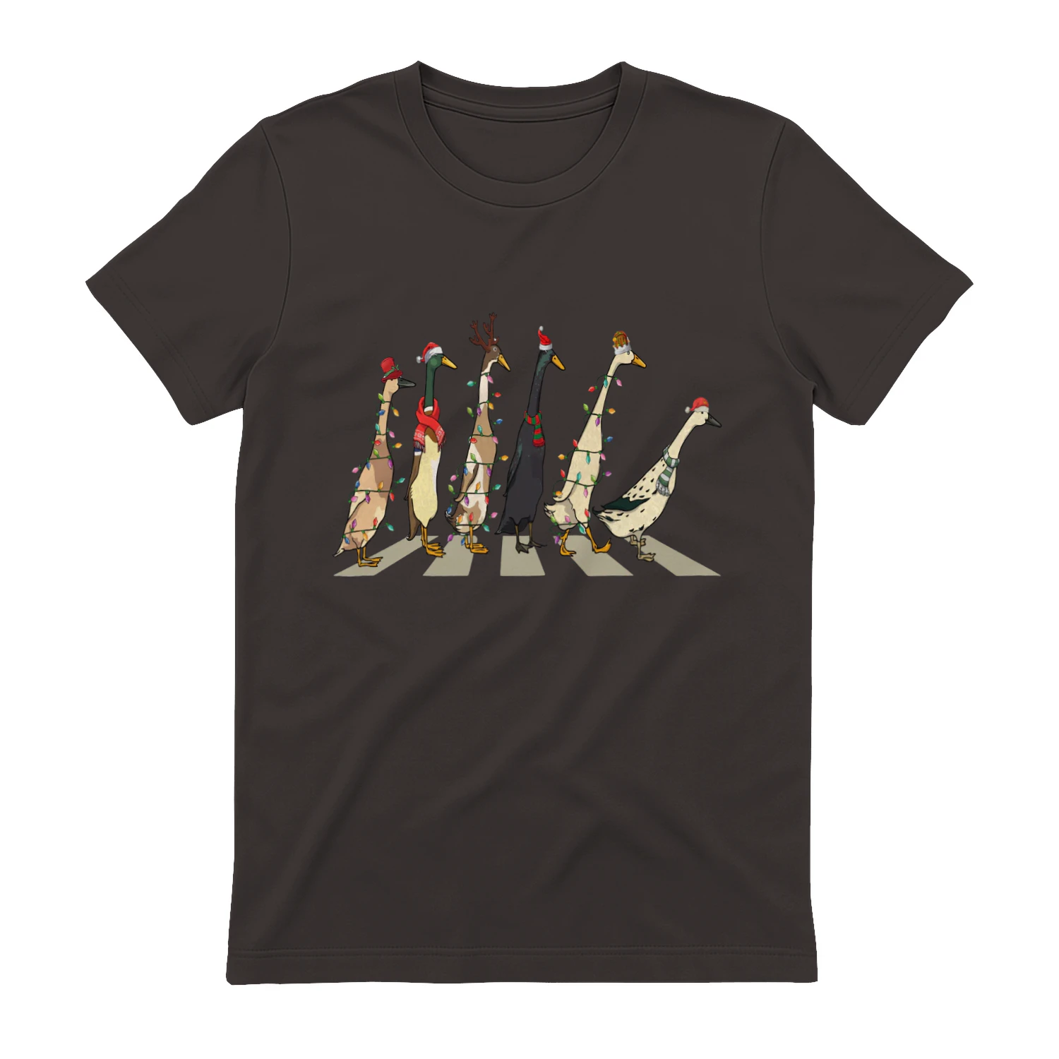 Funny Christmas Ducks T-Shirt | Abbey Road Holiday Tee for Backyard Duck Coop Owners