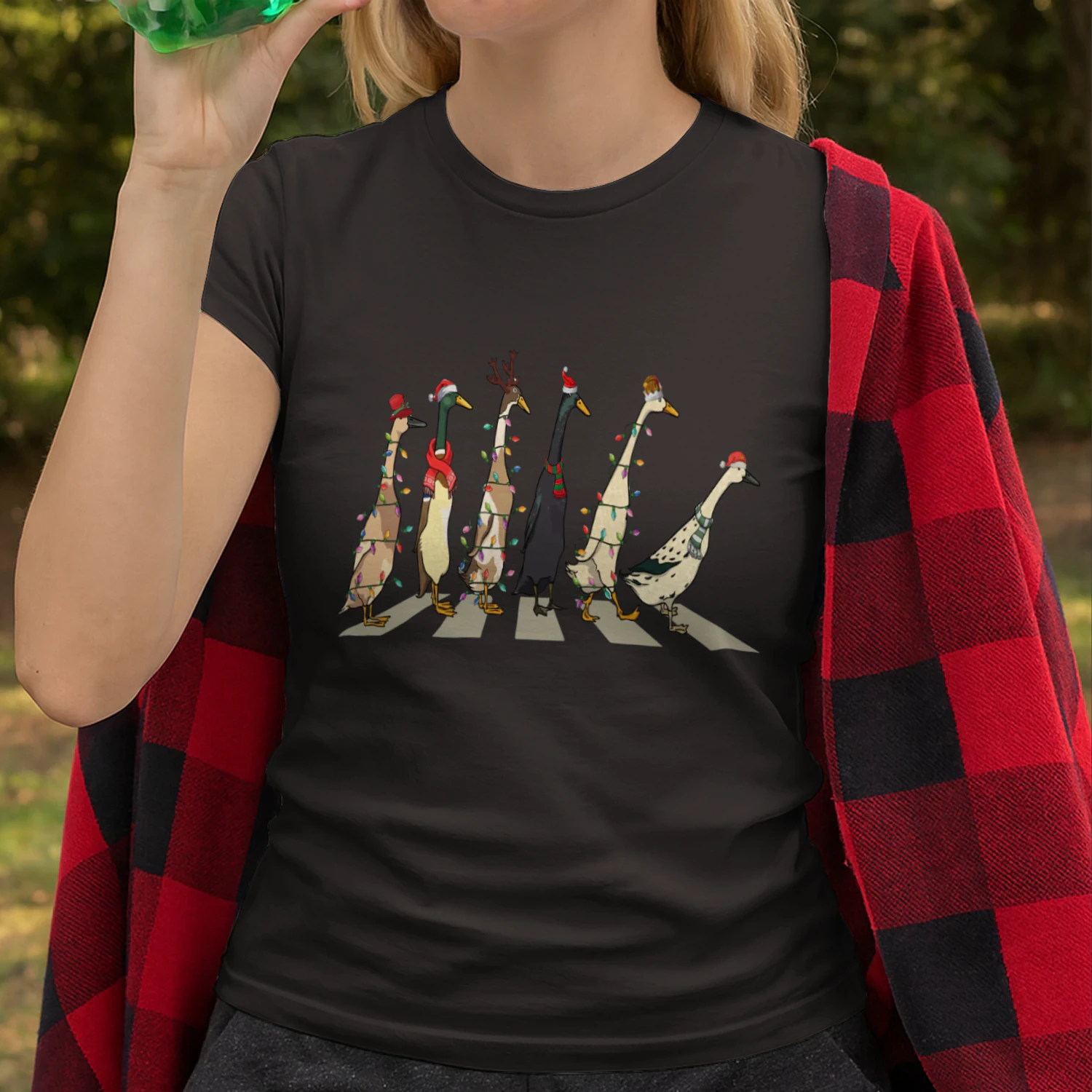 Funny Christmas Ducks T-Shirt | Abbey Road Holiday Tee for Backyard Duck Coop Owners