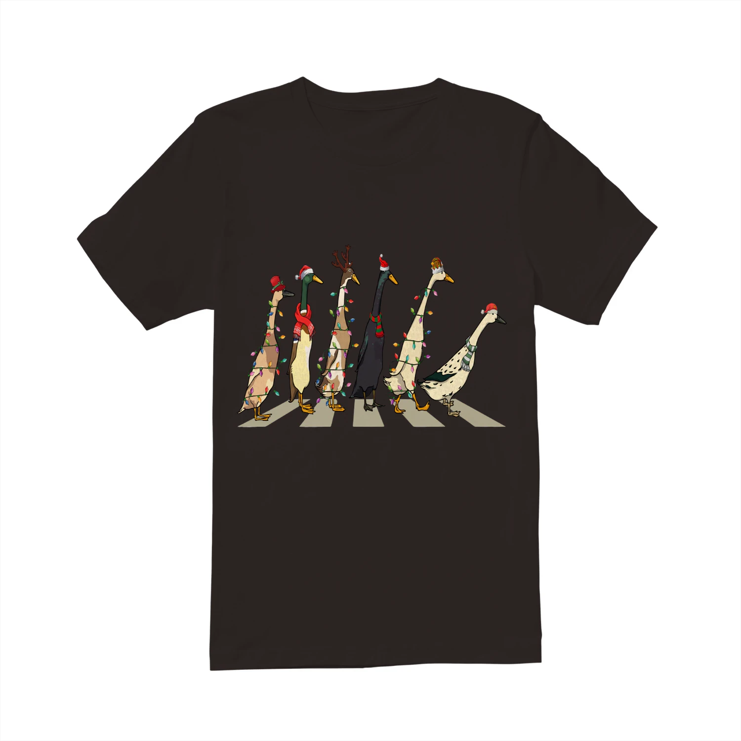 Funny Christmas Ducks T-Shirt | Abbey Road Holiday Tee for Backyard Duck Coop Owners
